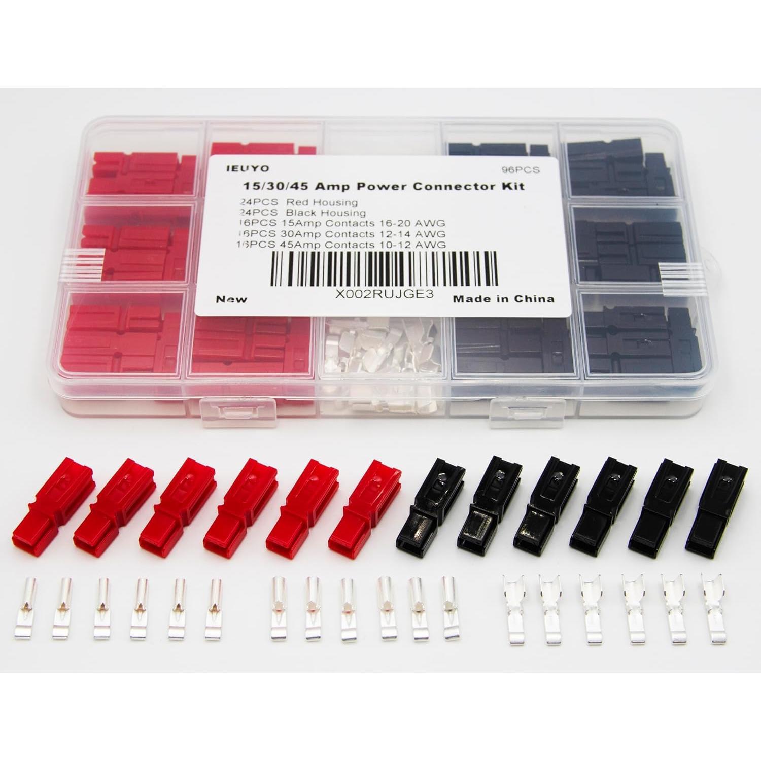 Kit de Conectores de Potencia IEUYO 96 PCS 15/30/45 Amp