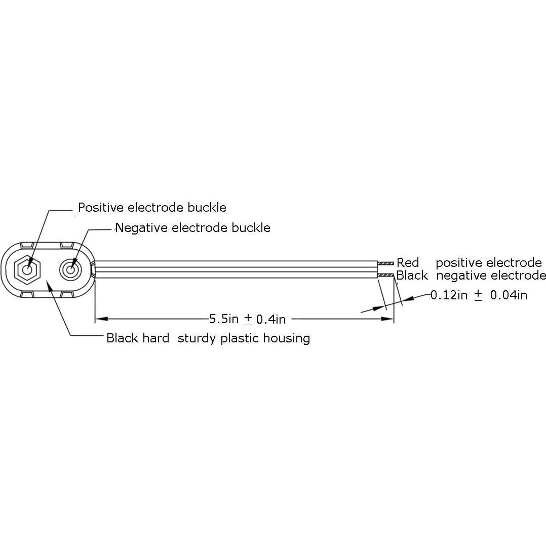 Paquete de 10 Conectores de Batería 9V Tipo I con Cable 22AWG