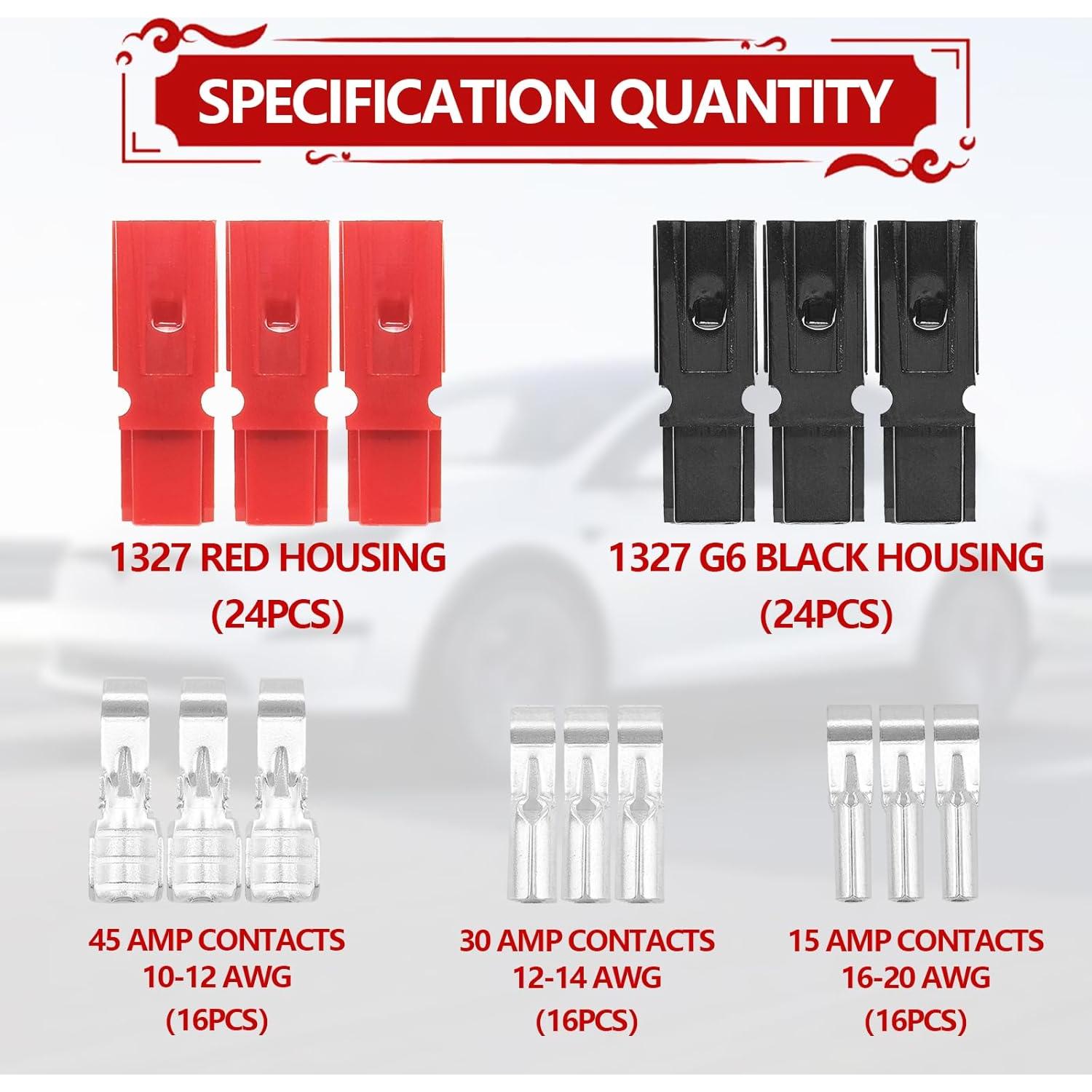 Kit de Conectores de Poder 96 PCS BSAMZO 15/30/45 Amp