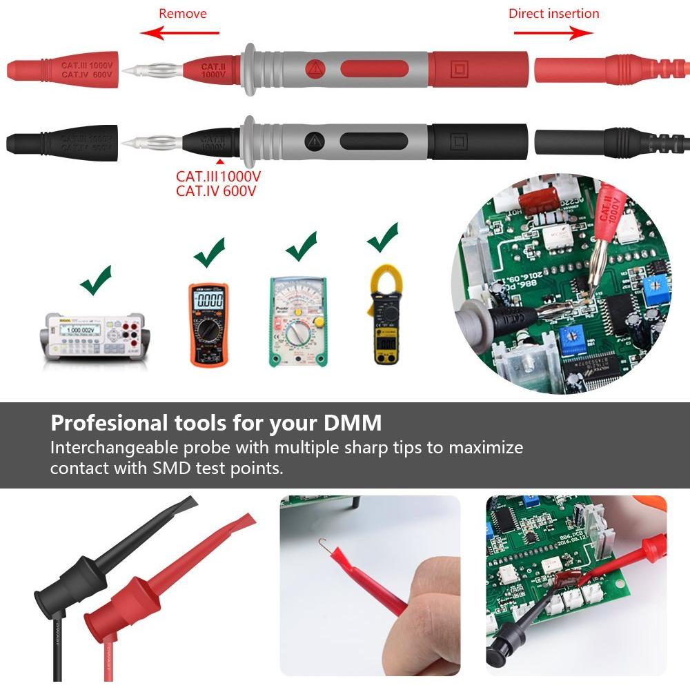 Kit de Cables de Prueba para Multímetro Handskit 0.45kg