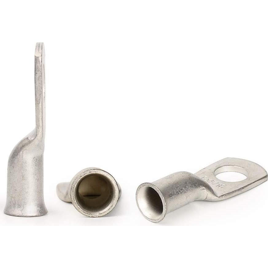 12 Conectores de Terminal de Anillo de Cobre 6 AWG con Tubo Termocontraíble