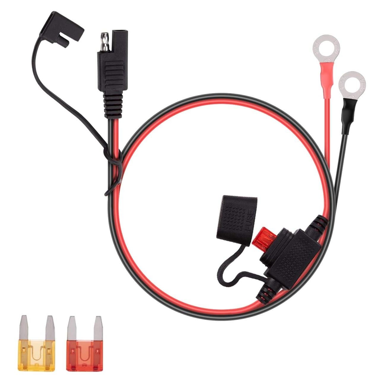 Conector de Batería SAE iGreely 16 AWG 0.6m con Fusible 10A