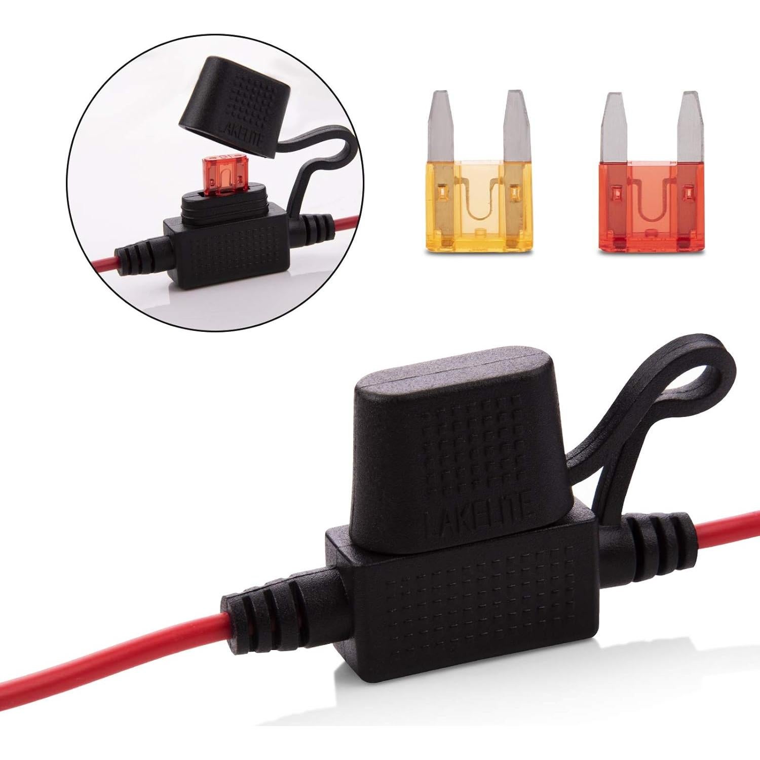 Conector de Batería SAE iGreely 16 AWG 0.6m con Fusible 10A