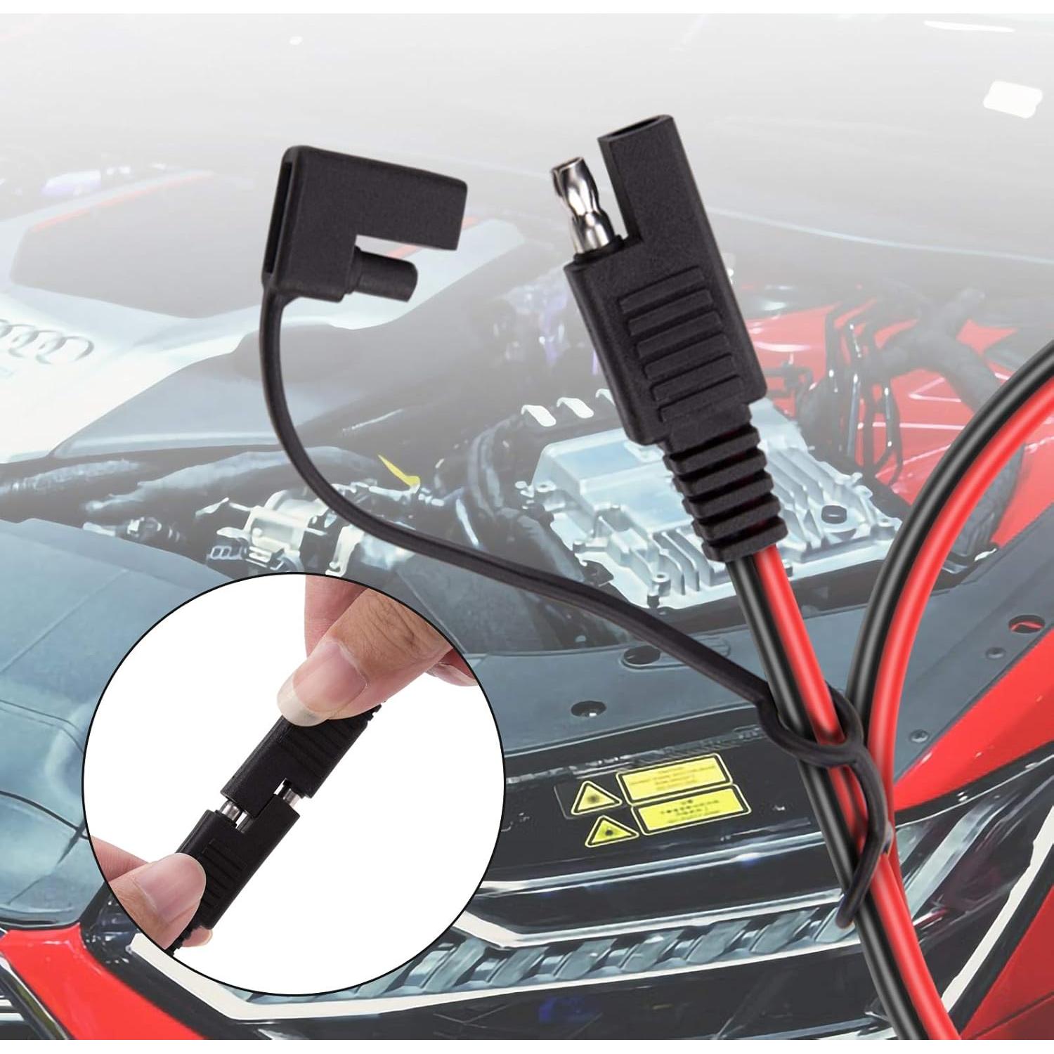 Conector de Batería SAE iGreely 16 AWG 0.6m con Fusible 10A