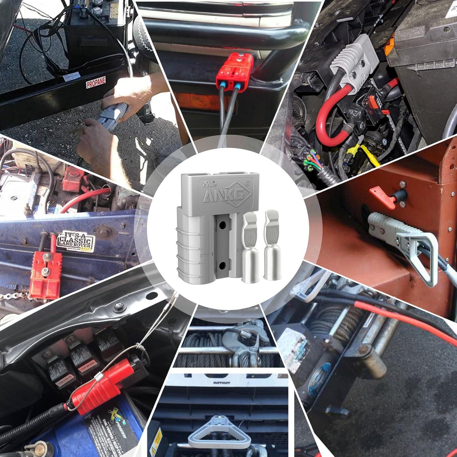 Conector de Desconexión Rápida ANKG 350A 600V 2/0 AWG Rojo