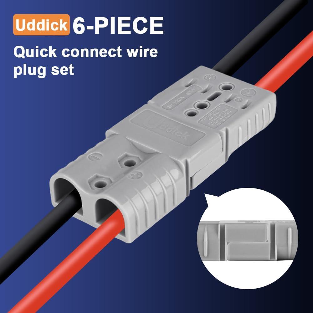 Conector de Desconexión Rápida Uddick 120A 600V 6PC 4AWG Gris