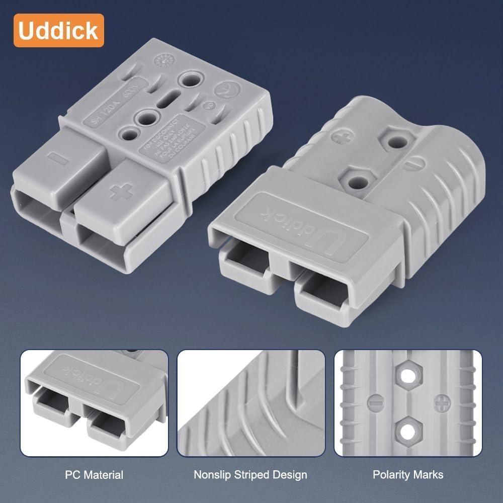 Conector de Desconexión Rápida Uddick 120A 600V 6PC 4AWG Gris