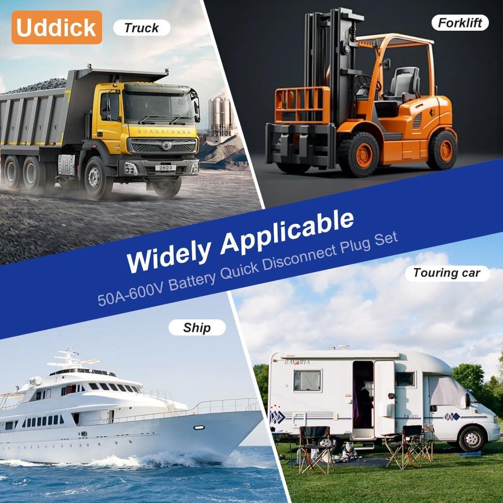 Conector de Desconexión Rápida Uddick 120A 600V 6PC 4AWG Gris