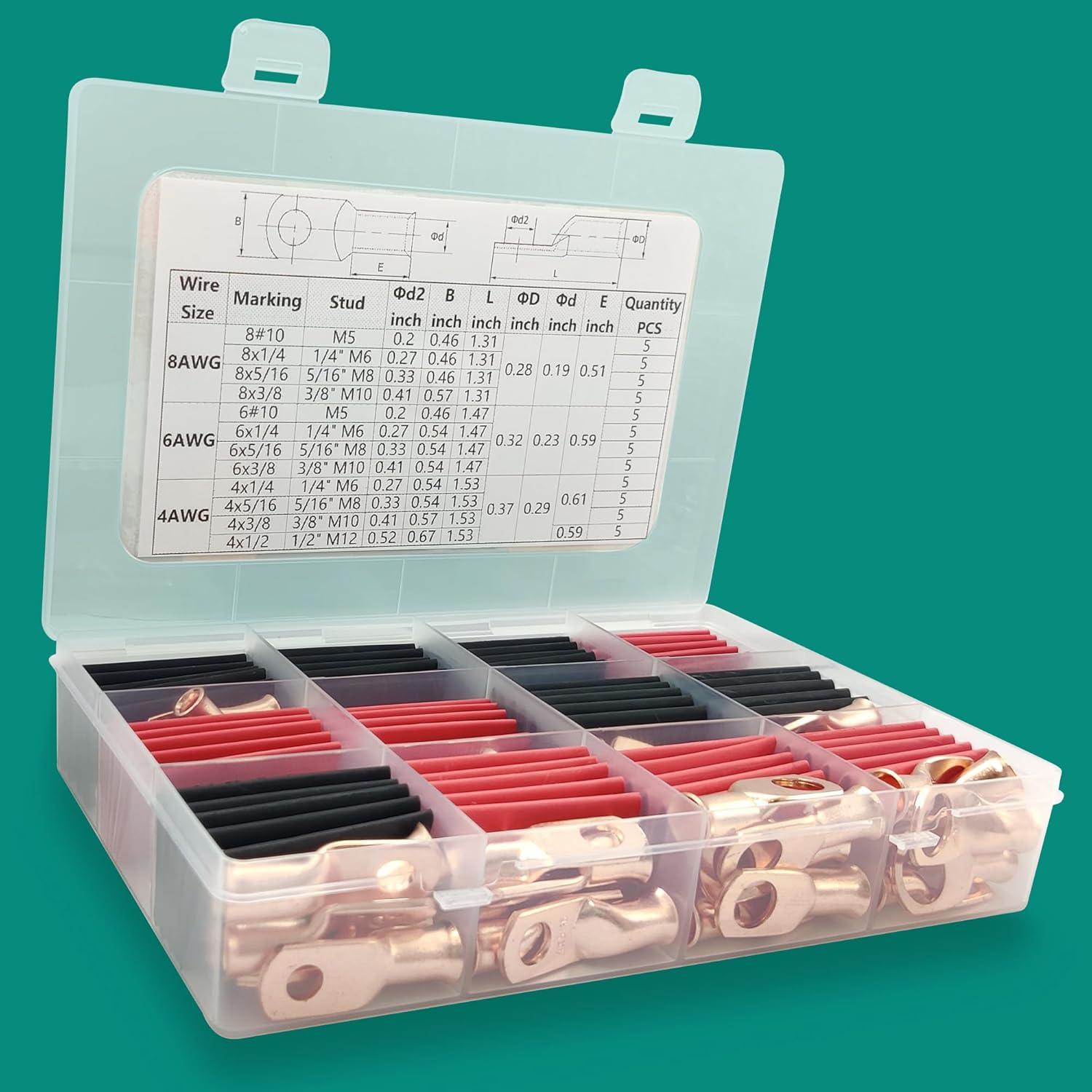 120PCS Terminales de Cobre Brliantux para Cables de Batería