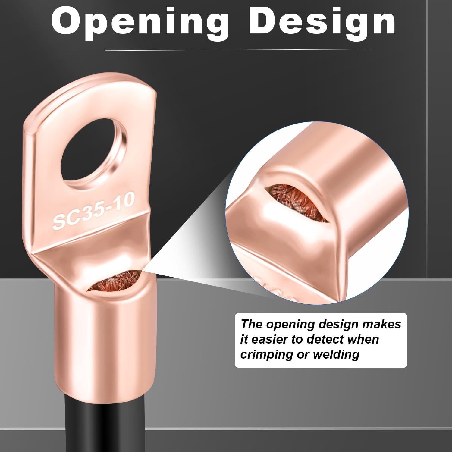 Kit de 110PCS Terminales de Cable de Cobre Taiss AWG 2-16