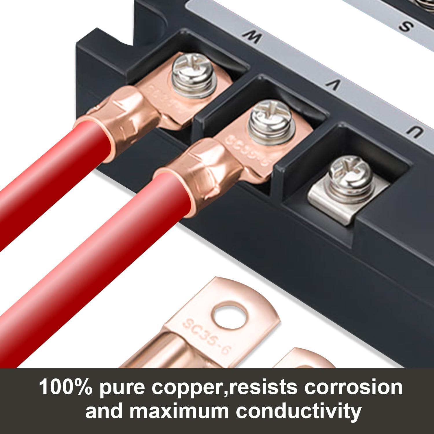 Kit de 110PCS Terminales de Cable de Cobre Taiss AWG 2-16