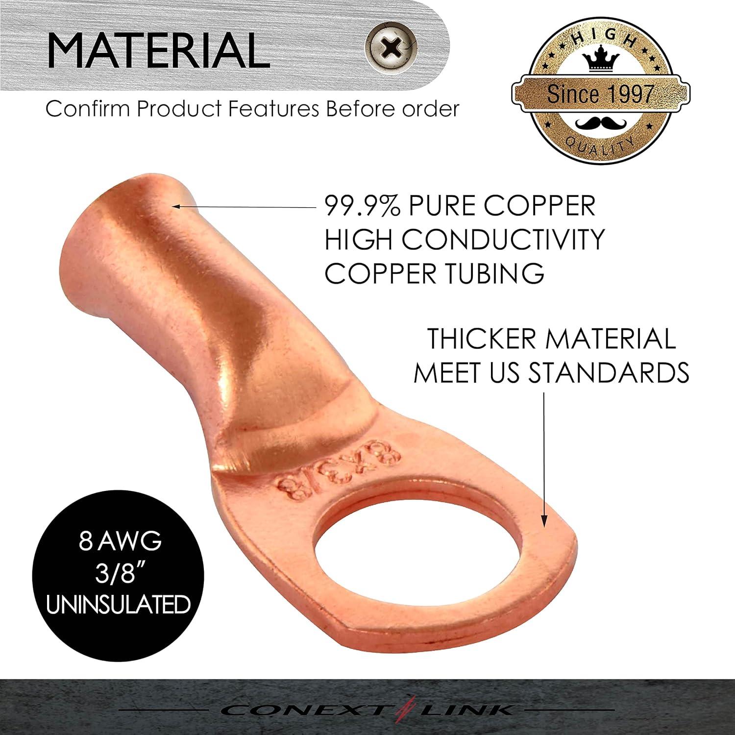 Conectores de Cable de Batería Conext Link 25pcs 8 AWG 10mm