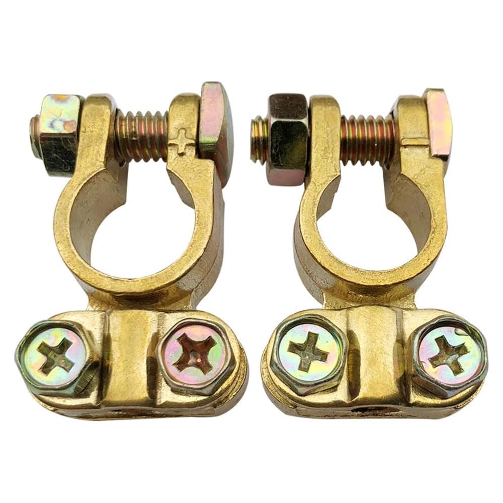 Conectores de terminales de batería de latón Ampper - 1 par