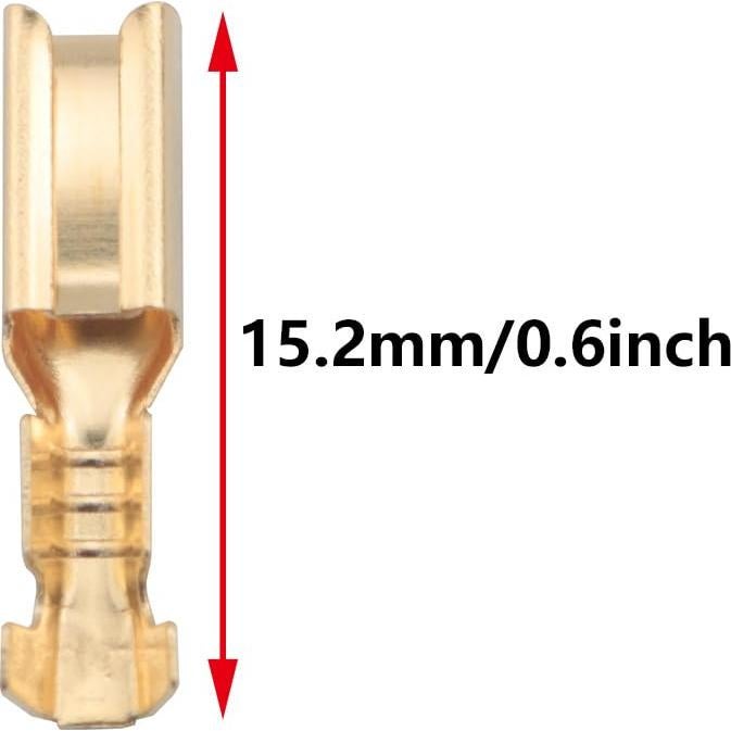 Conector de cable hembra 2.8mm con resorte latón 100pcs