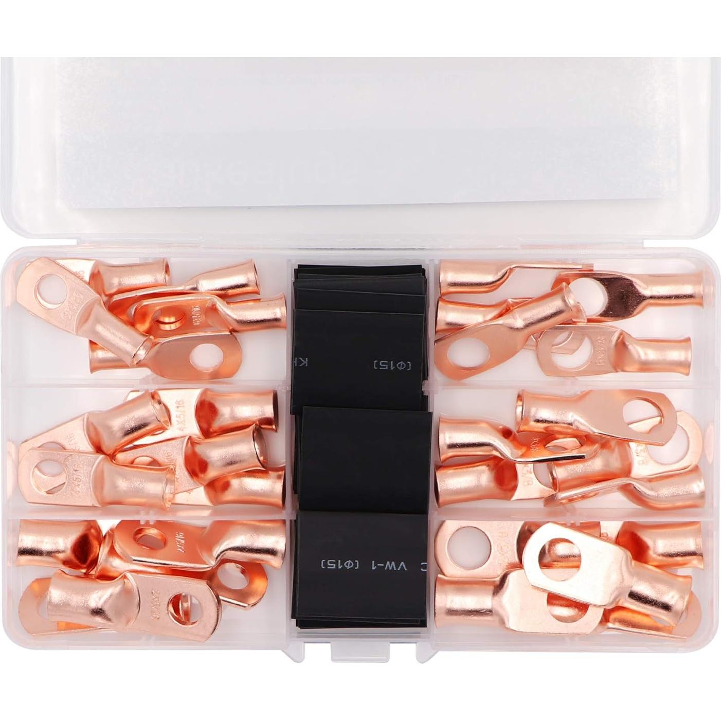 Kit de Conectores de Terminal de Batería Taukealugs 60pcs AWG