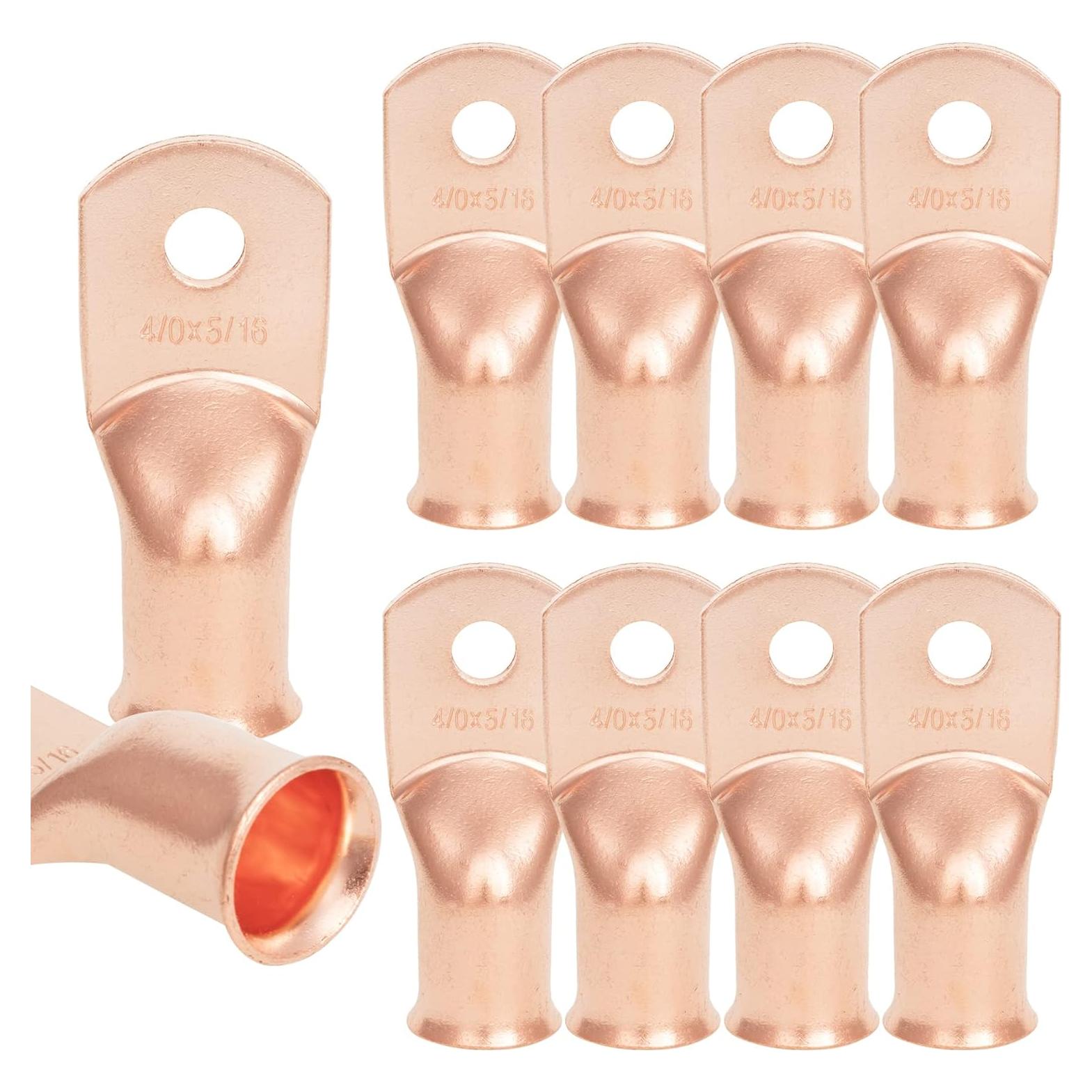 10 Terminales de Cobre 4/0 AWG para Batería NEKIEX