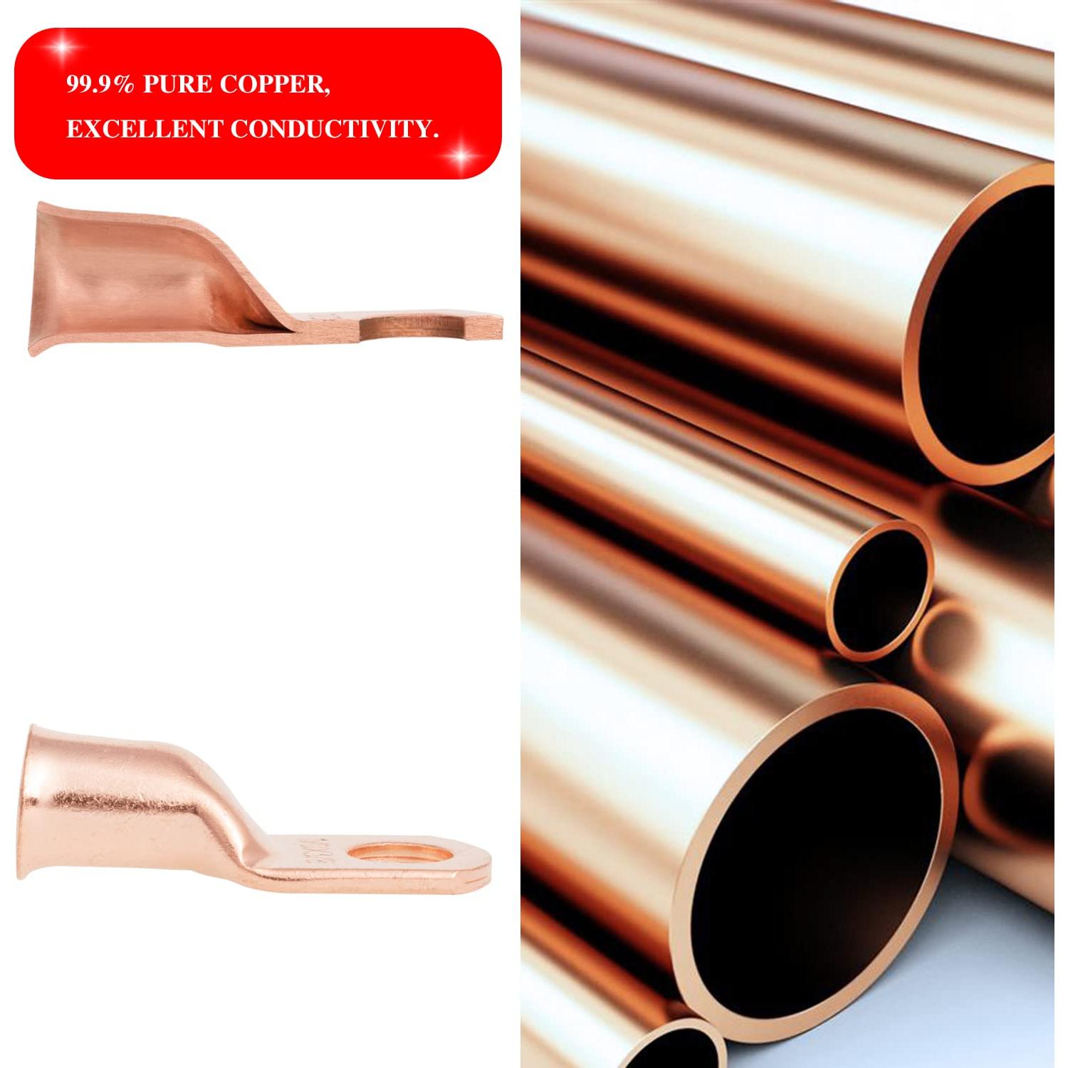 10 Terminales de Cobre 4/0 AWG para Batería NEKIEX