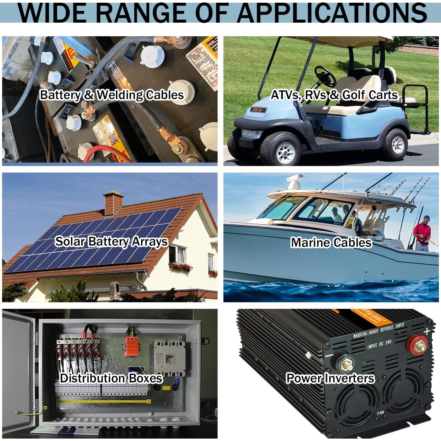 10 Terminales de Cobre 4/0 AWG para Batería NEKIEX