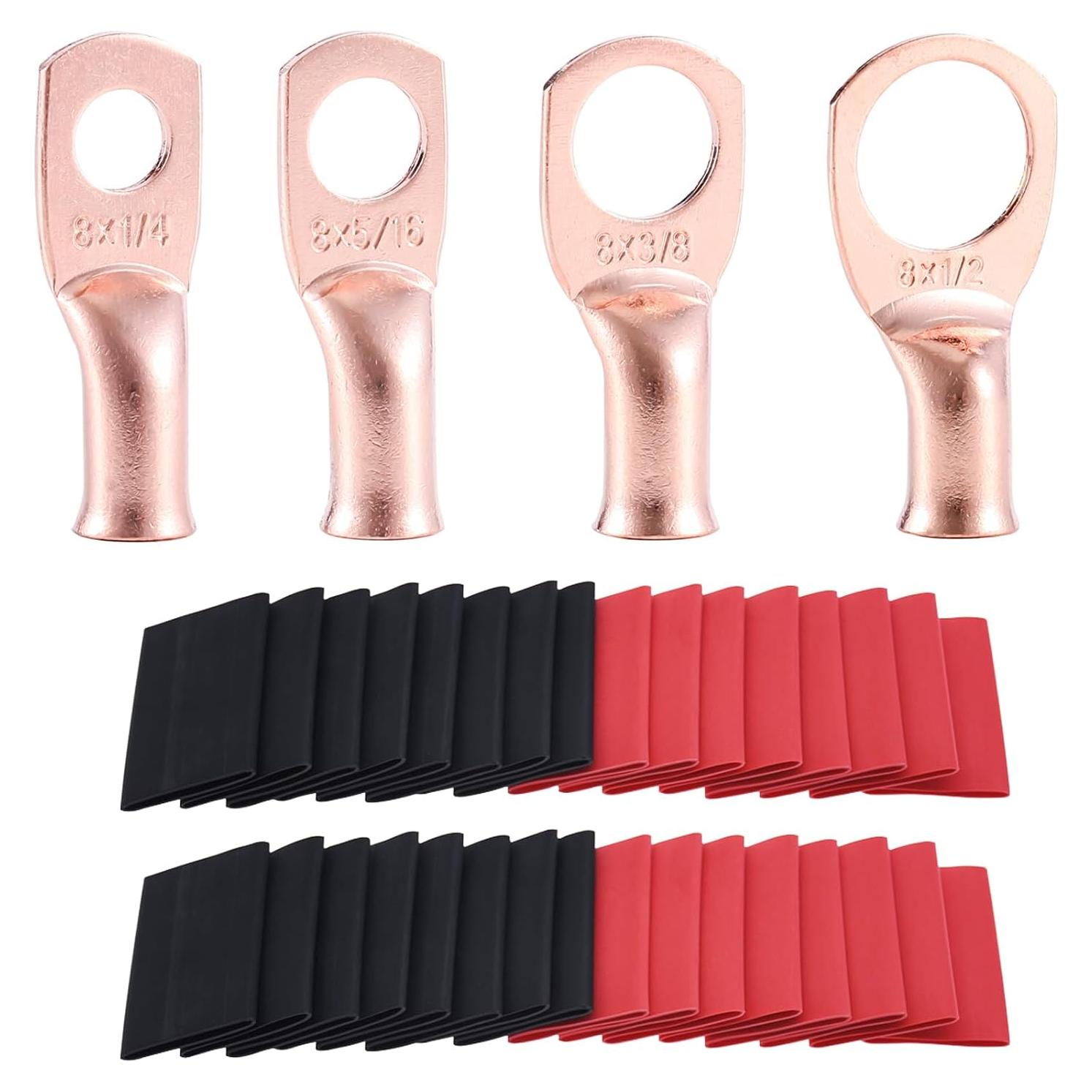 Conectores de Terminal de Anillo RIOCAN 8 AWG 62PCS Cobre