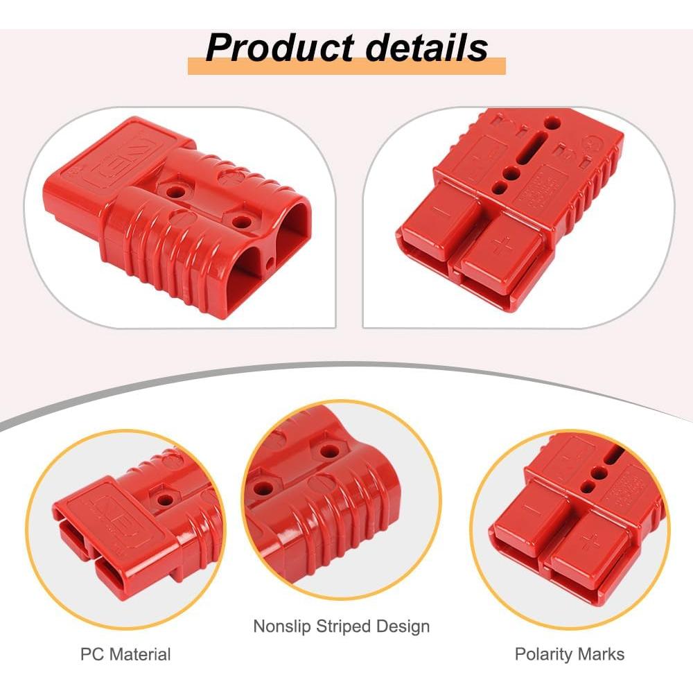 Conector Rápido de Batería Uddick 350A Rojo 600V 4PC