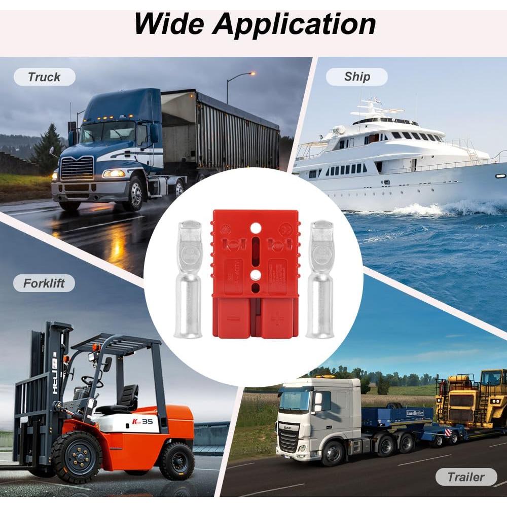 Conector Rápido de Batería Uddick 350A Rojo 600V 4PC