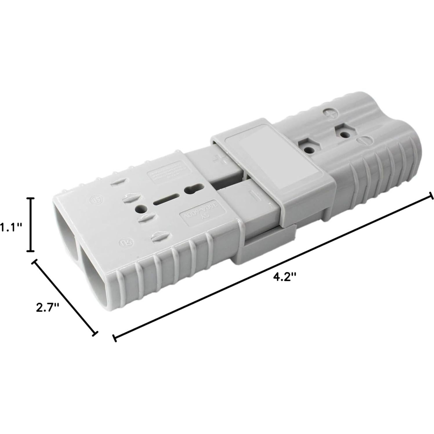 Conector de Desconexión Rápida X-Haibei 350A 2/0 AWG Gris