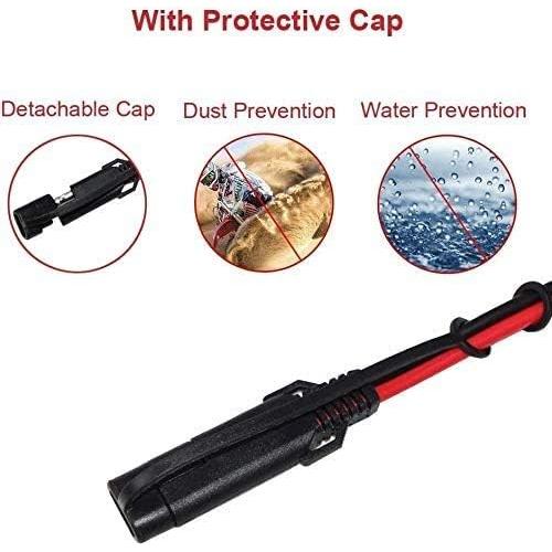 6 Pack Cable SAE a Anillo Terminal 0.61m 16AWG con Fusible 10A