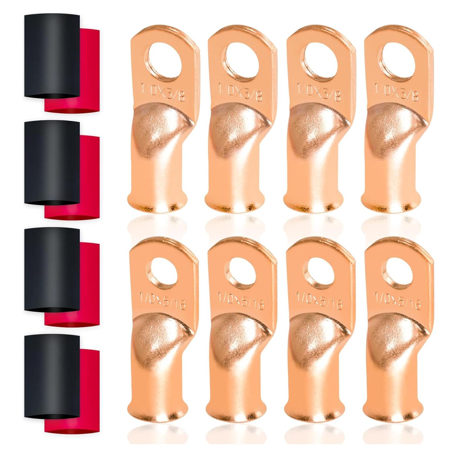 Kit de Conectores de Terminal de Batería 16 PCS Cobre 1/0 AWG