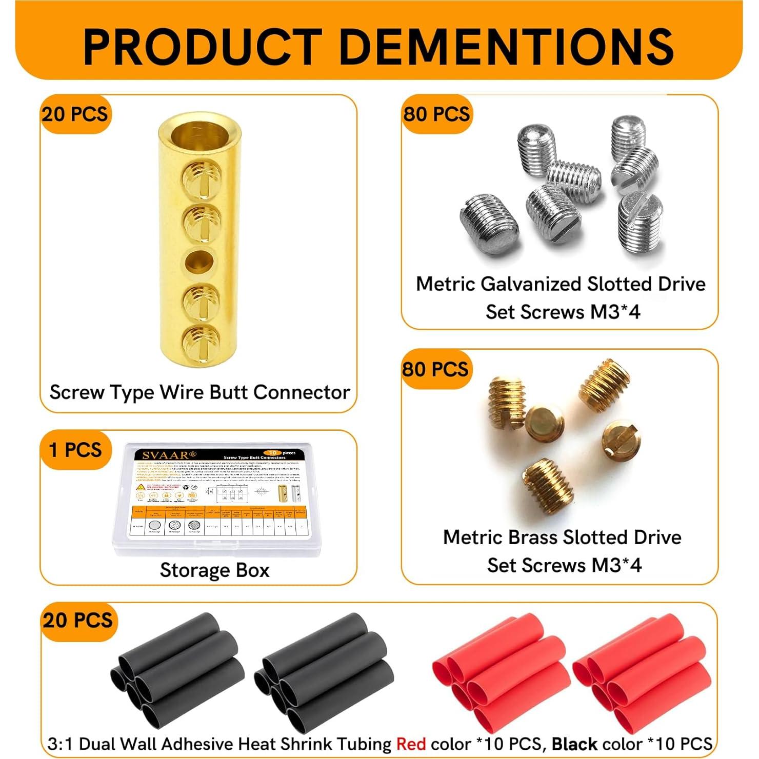 Conectores de empalme mecánico SVAAR 14-12 AWG 20 PCS