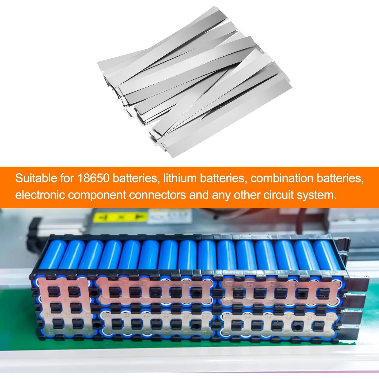 Tira de Níquel Pura HARFINGTON 100pcs 0.1x8x100mm 99.6%