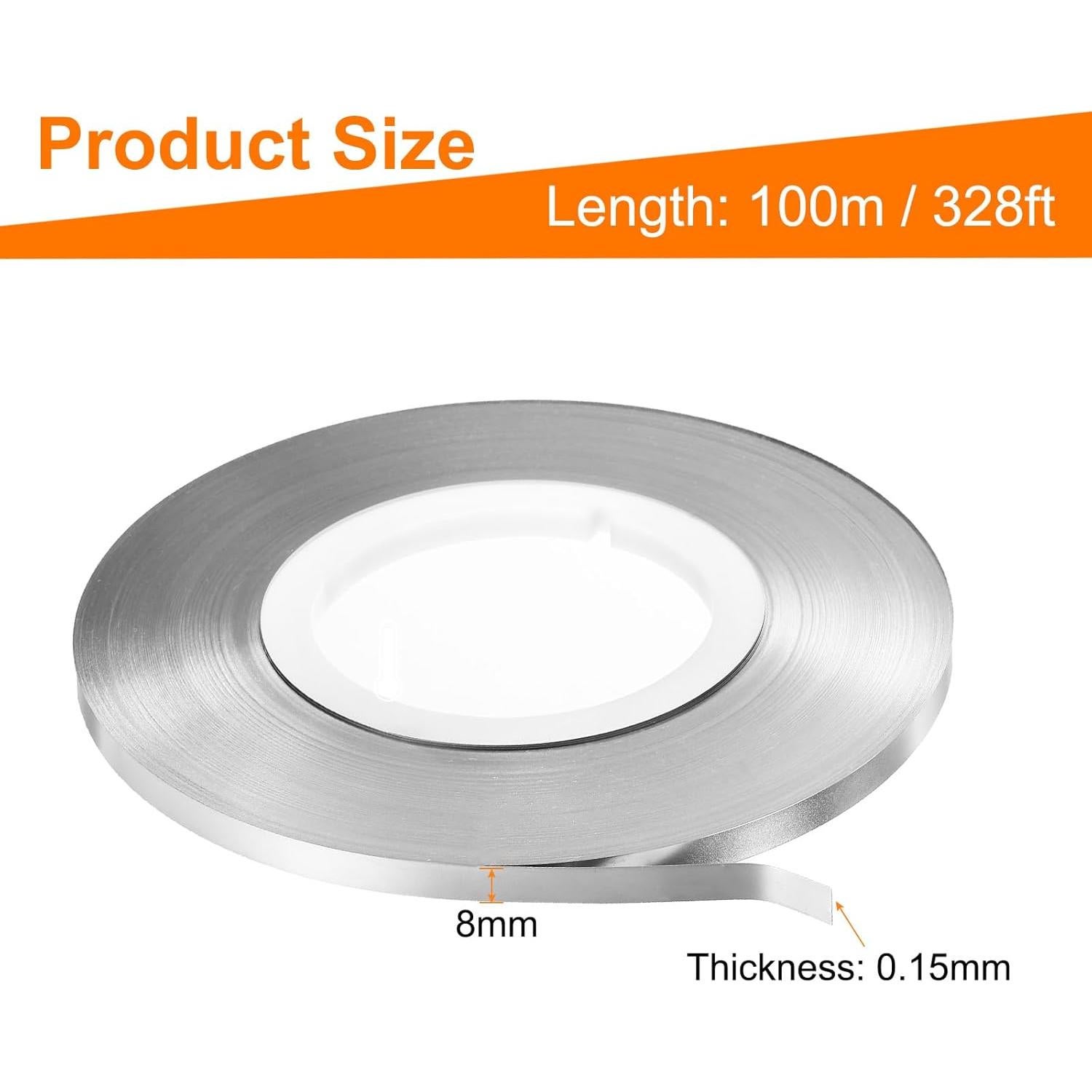 Tira de Níquel HARFINGTON 0.15mm x 8mm 100m Rollo Soldadura