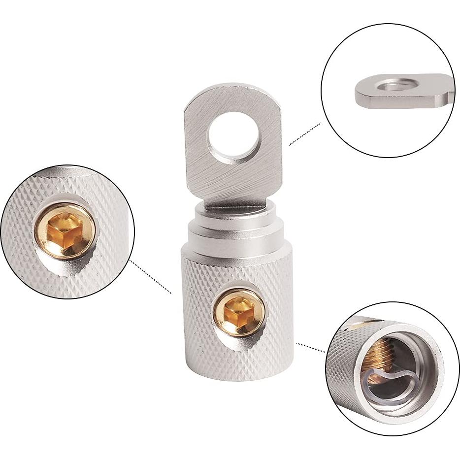 Terminales de Anillo de Batería KUNPENGPARTS 0 Gauge 2 Pcs