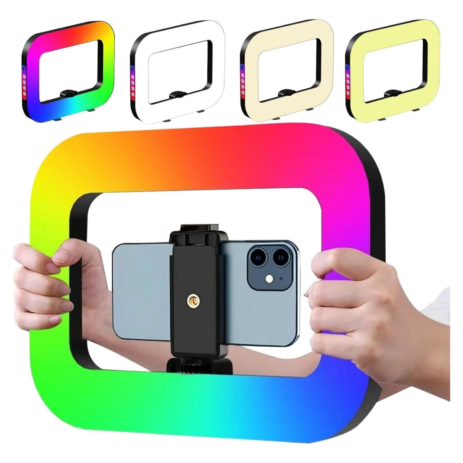 Rig de Video QYPENT YM200 RGB con Luz de Anillo LED 8000mAh