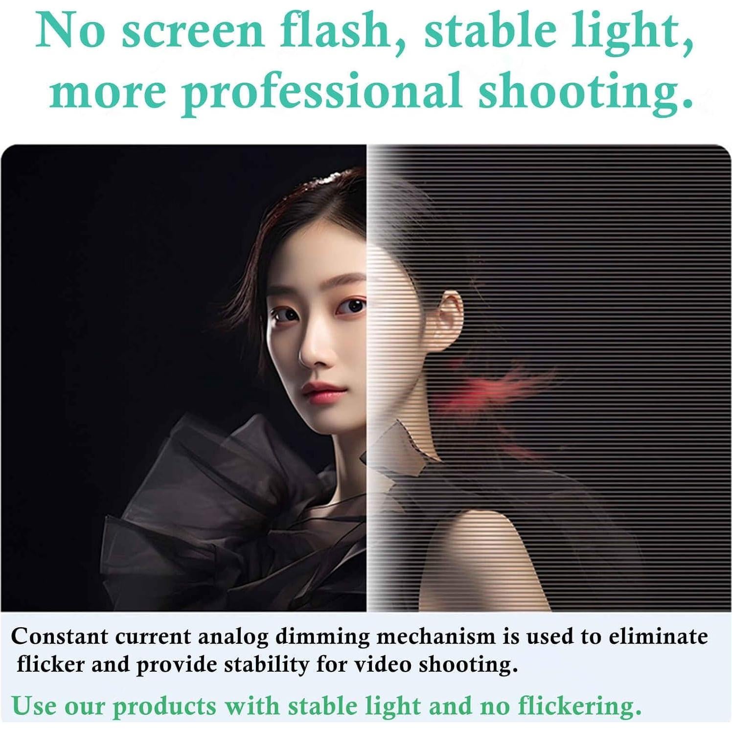 Rig de Video QYPENT YM200 RGB con Luz de Anillo LED 8000mAh