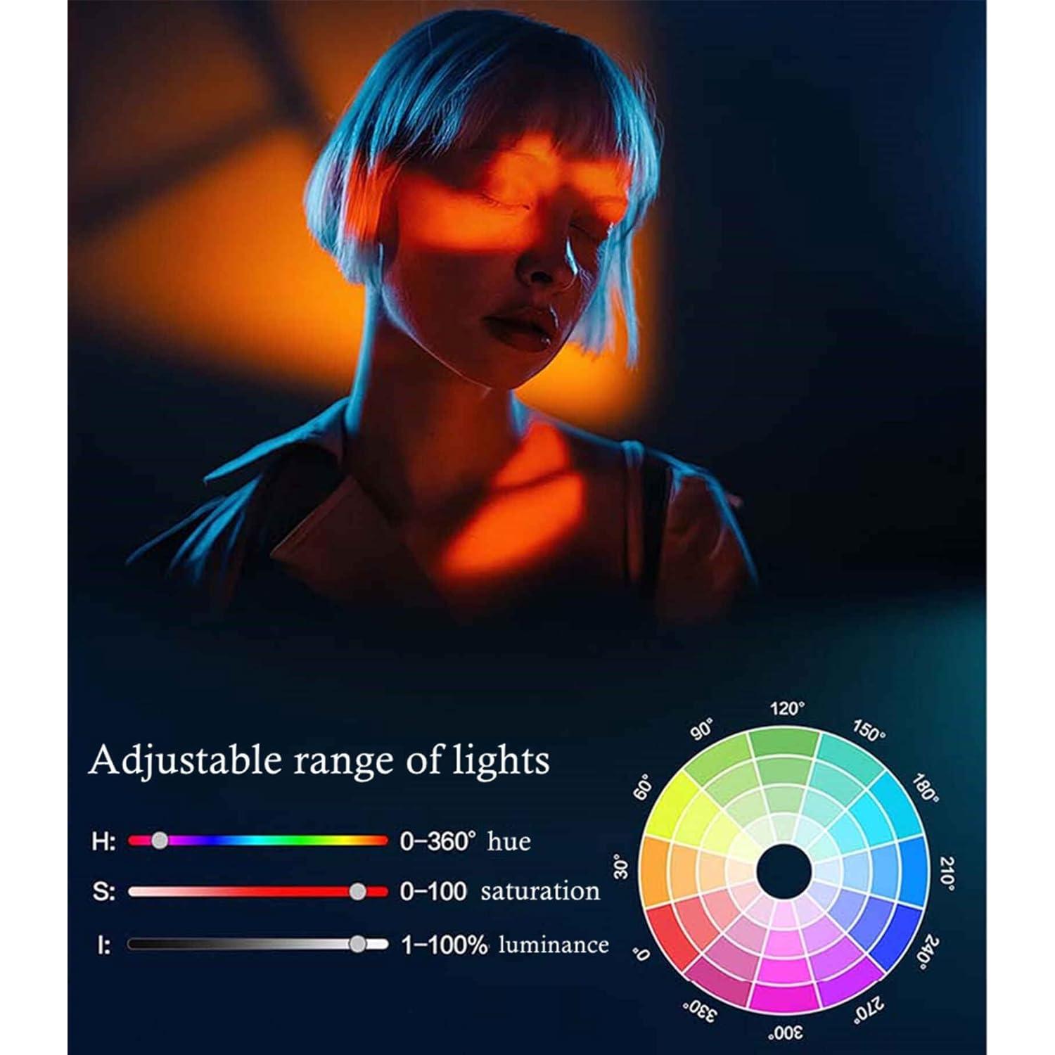 Rig de Video QYPENT YM200 RGB con Luz de Anillo LED 8000mAh