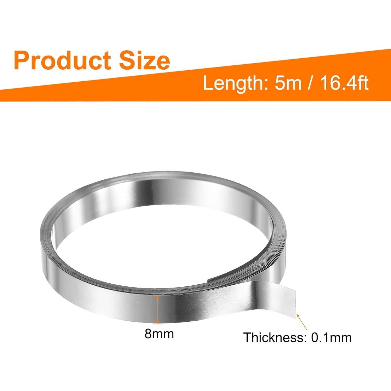 Tira de Níquel 0.1mm x 8mm HARFINGTON 5m para Baterías