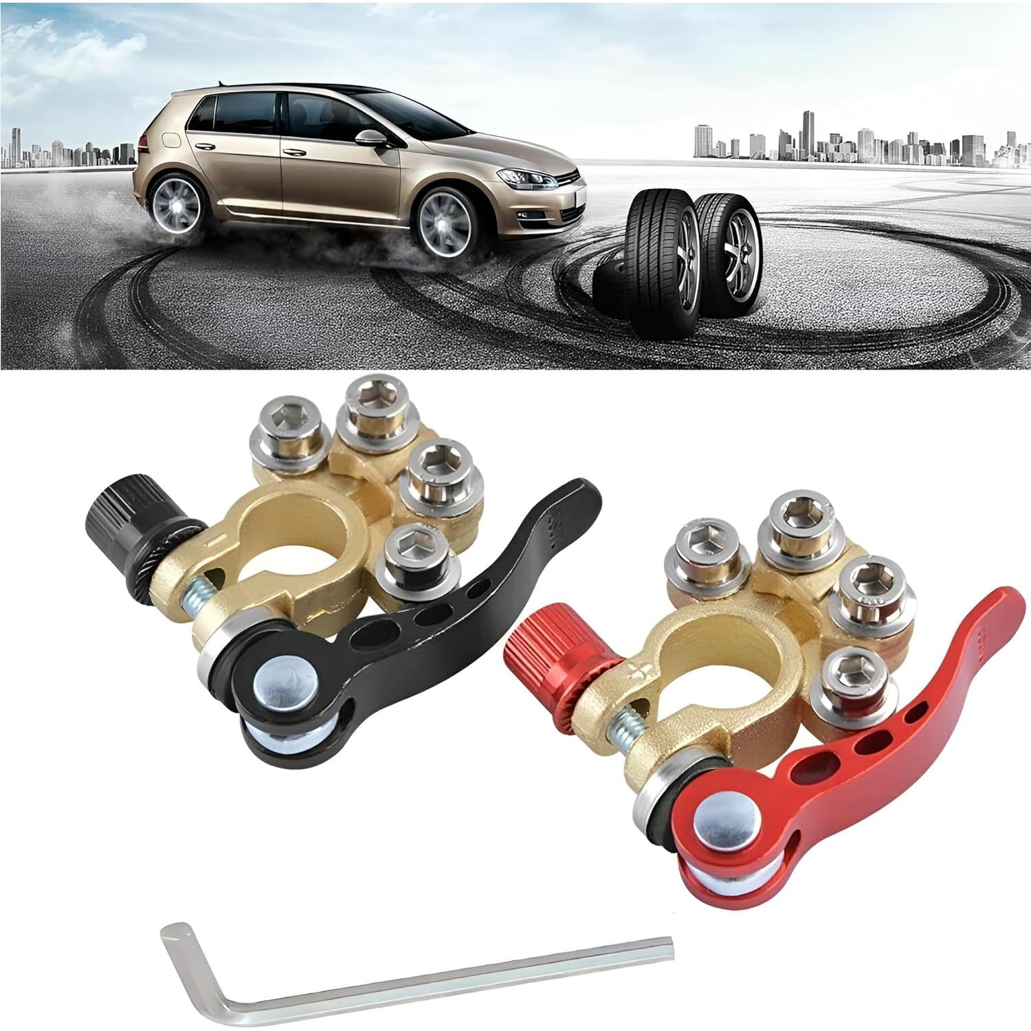 Conectores de terminal de batería JacobsParts 2 piezas 4 vías