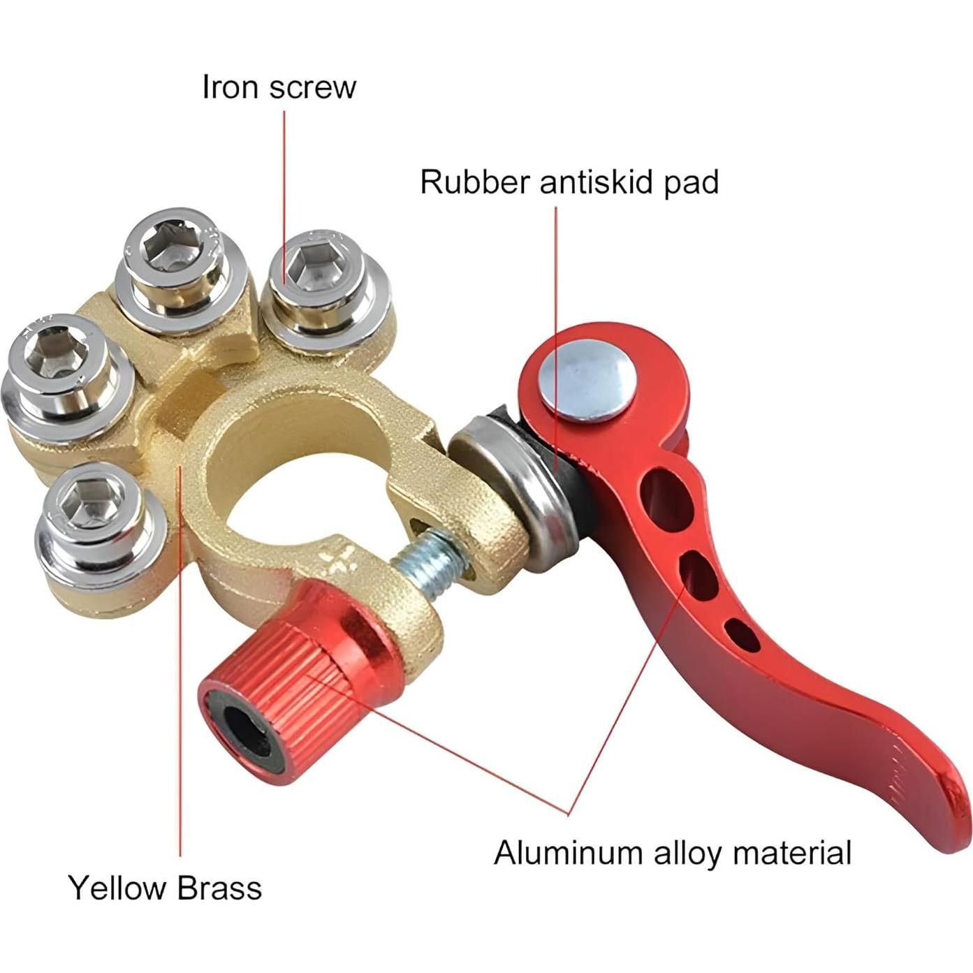 Conectores de terminal de batería JacobsParts 2 piezas 4 vías