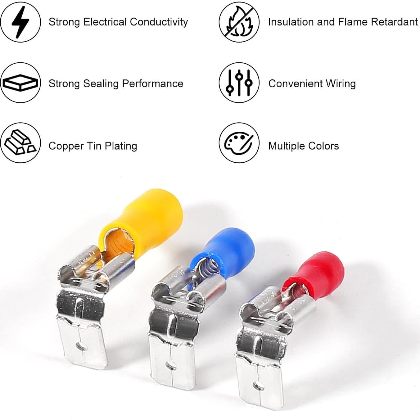 Kit 140 Conectores Termocontraíbles Piggyback Meimom 22-10 AWG