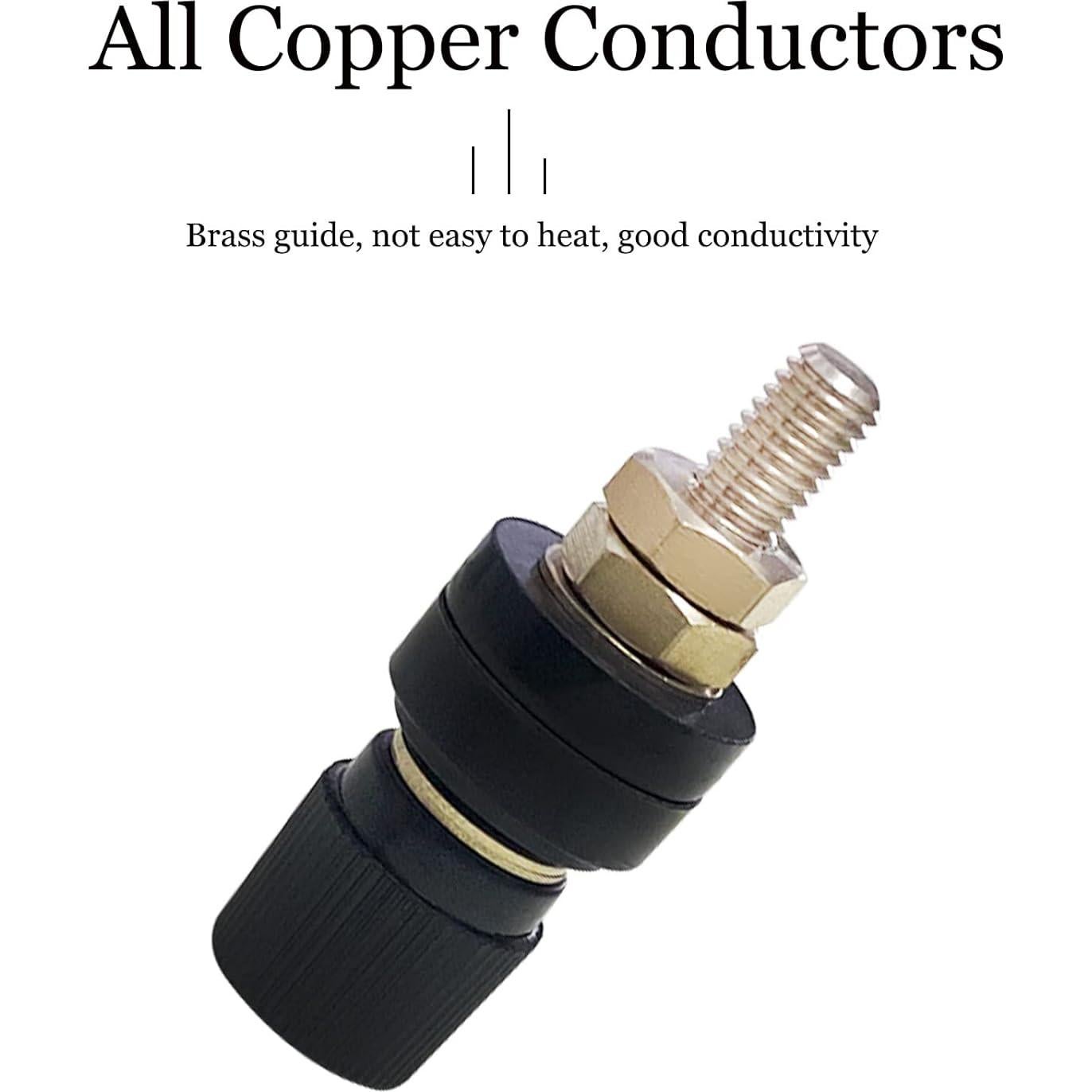 Conector de Poste de Batería Zovfam 1/4" (6.35 mm) - Kit 4 Pzas