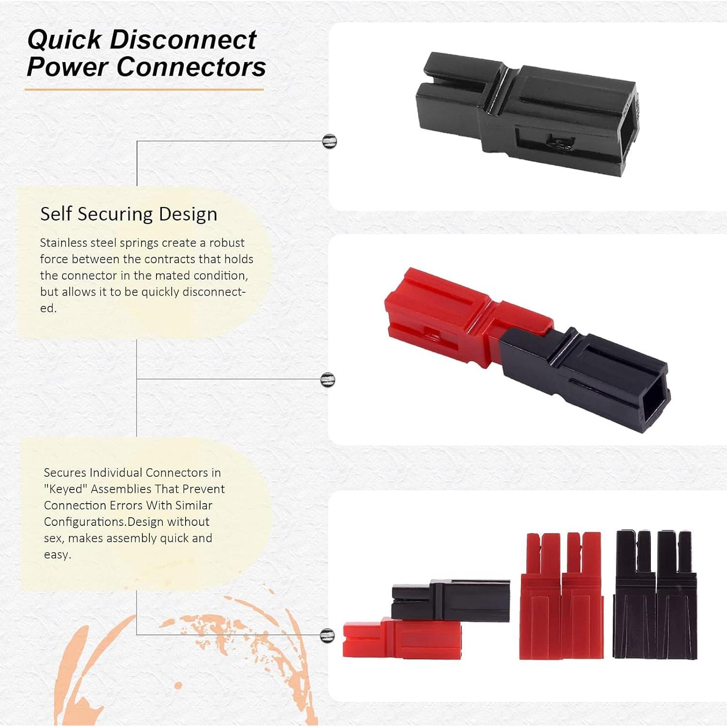 Kit de Conectores de Terminales Rápida Tanstic 108 Pcs 15/30/45 Amp