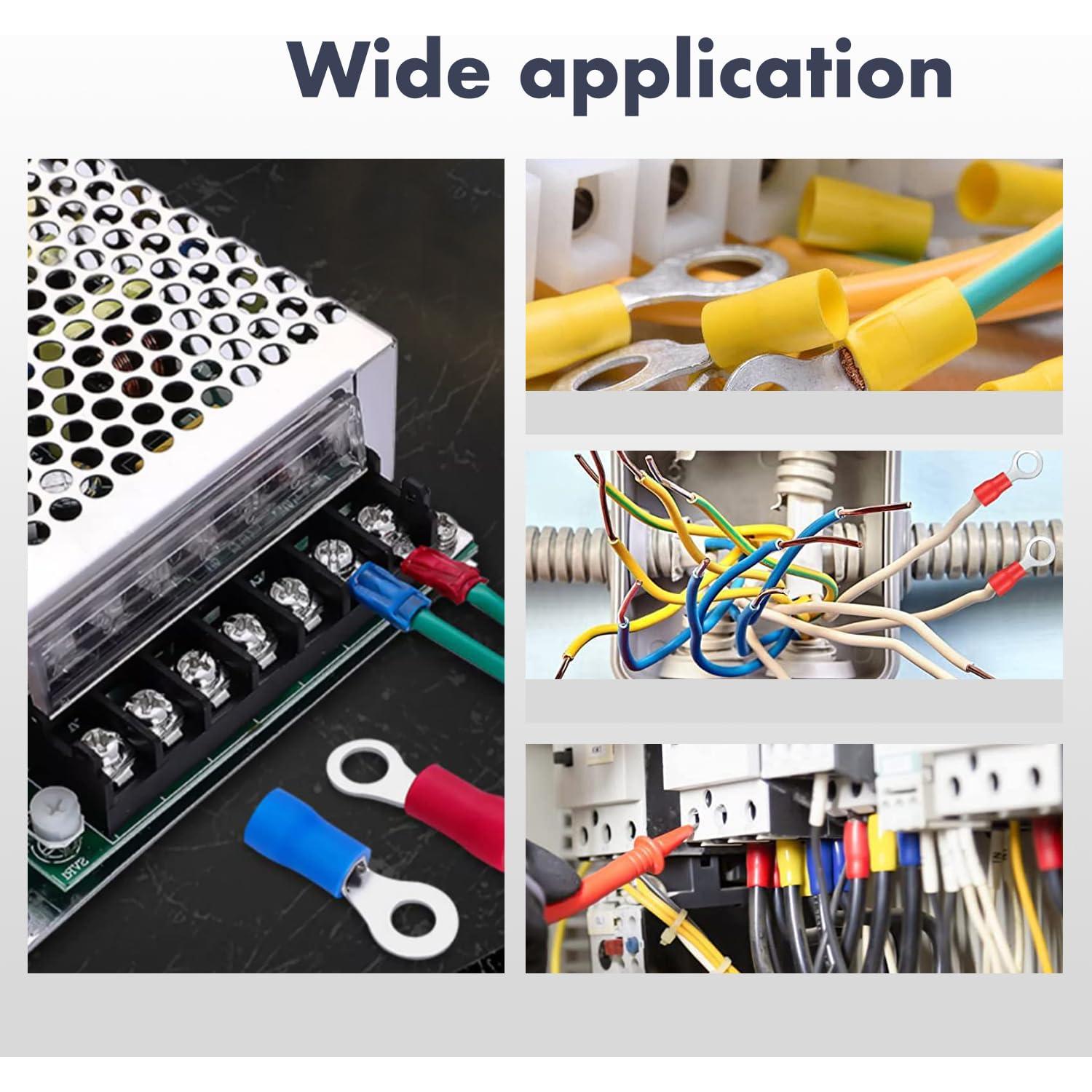 Conectores de Anillo Aislados CHANZON 50pcs M8 16-14AWG