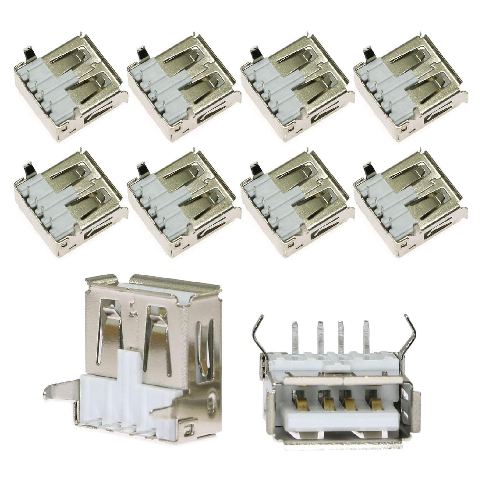 Conector USB Tipo A Femenino MEETOOT 10 Piezas 1.5A