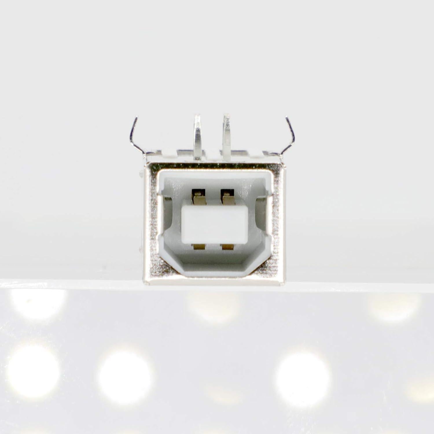 Conector USB Tipo B Hembra Ángulo Recto MXRS - 10 Piezas