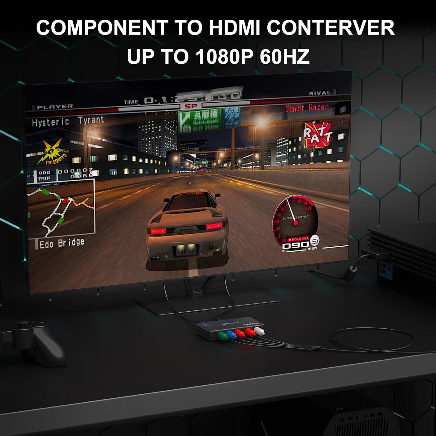 Convertidor de Componente a HDMI Portta PETRH 1080p 60Hz