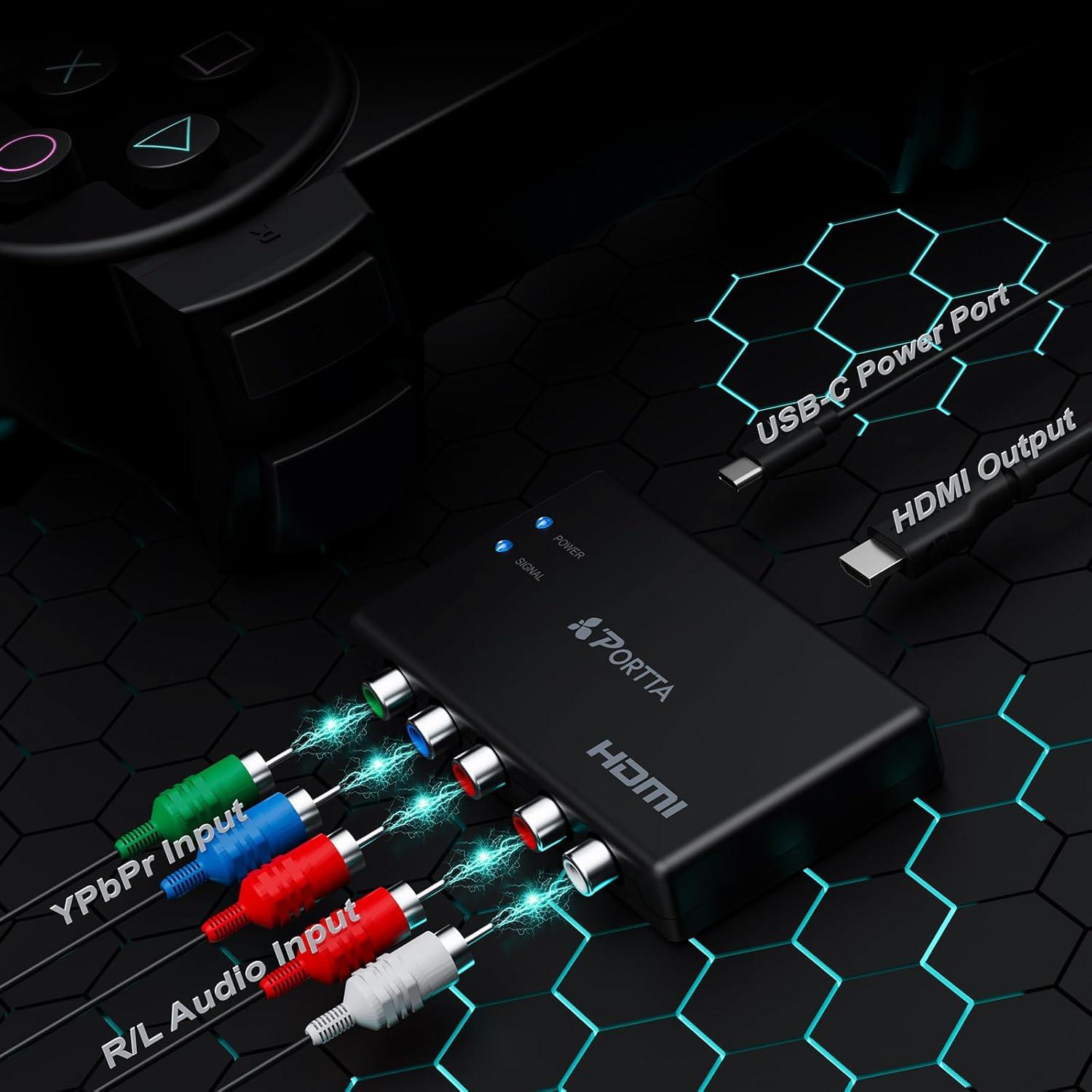 Convertidor de Componente a HDMI Portta PETRH 1080p 60Hz