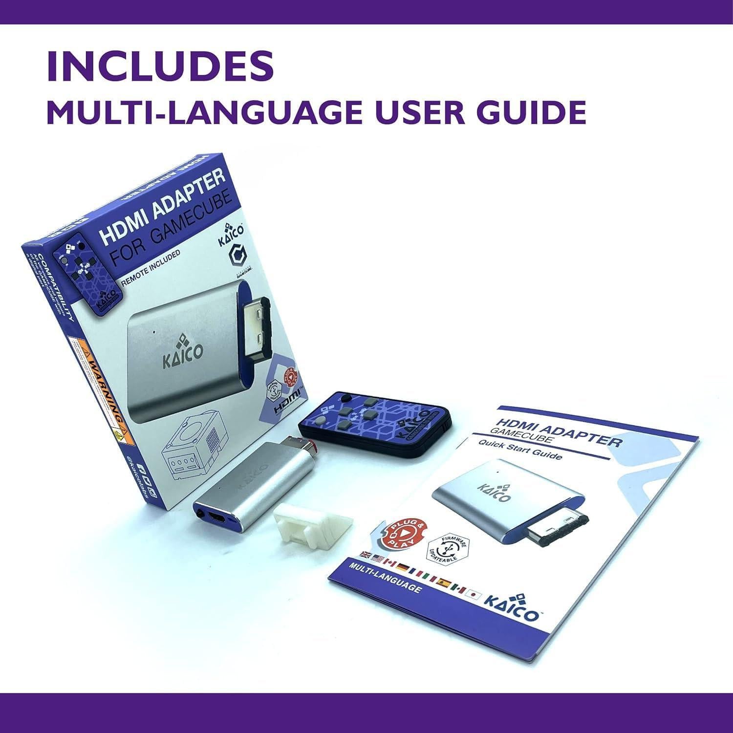 Adaptador HDMI Kaico para Nintendo GameCube con Control Remoto