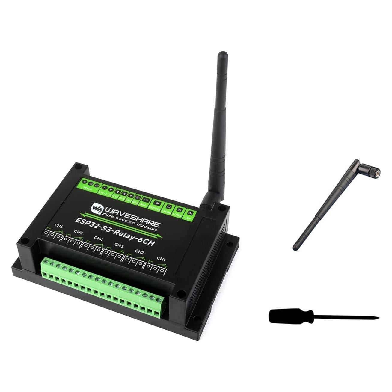 Módulo Relé WiFi 6 Canales UeeKKoo ESP32-S3 Industrial