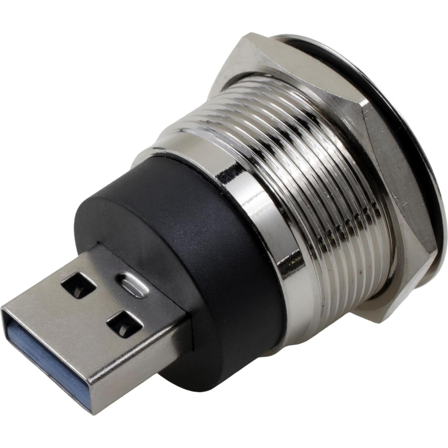 Adaptador USB 3.0 Macho a Hembra YiKaiEn, Impermeable y Duradero