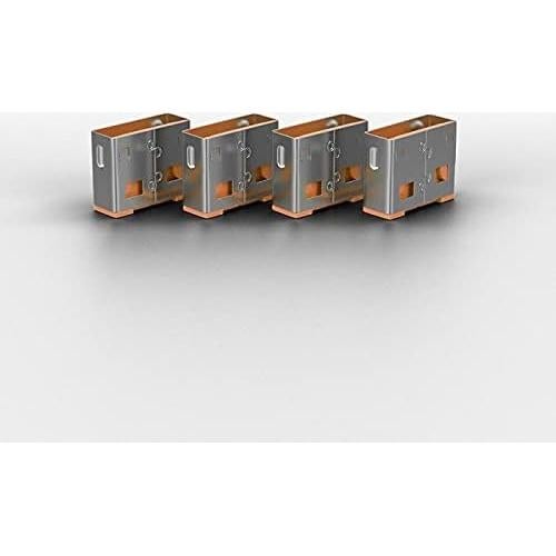 Bloqueador de Puerto USB Lindy 40463 - Paquete de 10 Naranja